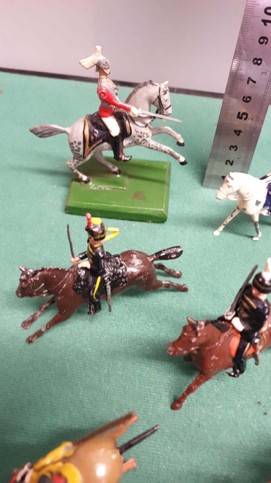 Large collection of Early lead soldier figures on horseback . - Image 5 of 6