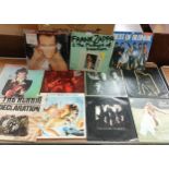 Collection of records includes rod Stewart, the best of blondie etc .
