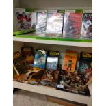 Collection of vintage star war s books.