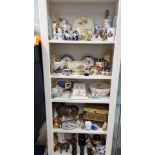 5 Shelf s of collectables includes Victoria Anna wares etc .