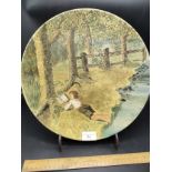 M.M east under the trees porcelain plate dated 1878.