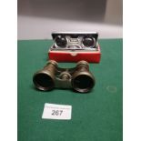 2 sets of opera glasses .