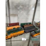 Canadian train 263 model together with rolling carriages.