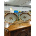 Pair of Minton's 1880s Chinese blossoms pattern plates .