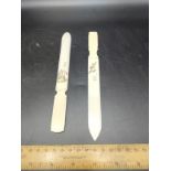 Pair of Chinese bone page turner's .