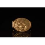 RARE GOLD HELLENISTIC RING WITH EROTIC SCENE - XRF TESTED