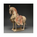 RARE CHINESE NORTHERN WEI DYNASTY POTTERY HORSE- TL TESTED