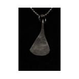 VIKING SILVER AXE SHAPED PENDANT WITH LOOP