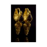 LARGE GREEK HELLENISTIC GOLD EARRINGS