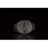 ROMAN BRONZE RING WITH PENTAGRAM