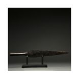 LARGE ROMAN IRON SOCKETED SPEAR HEAD