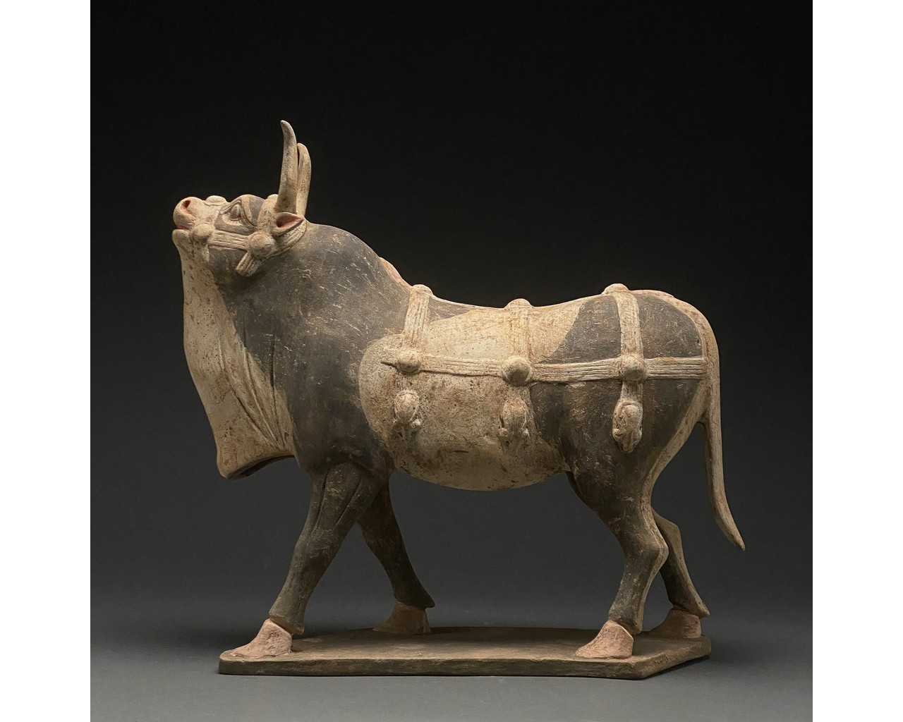 CHINA, NORTHERN WEI DYNASTY POTTERY PAINTED OX - TL TESTED - Image 2 of 6