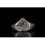VIKING AGE SILVER RING WITH BEAST