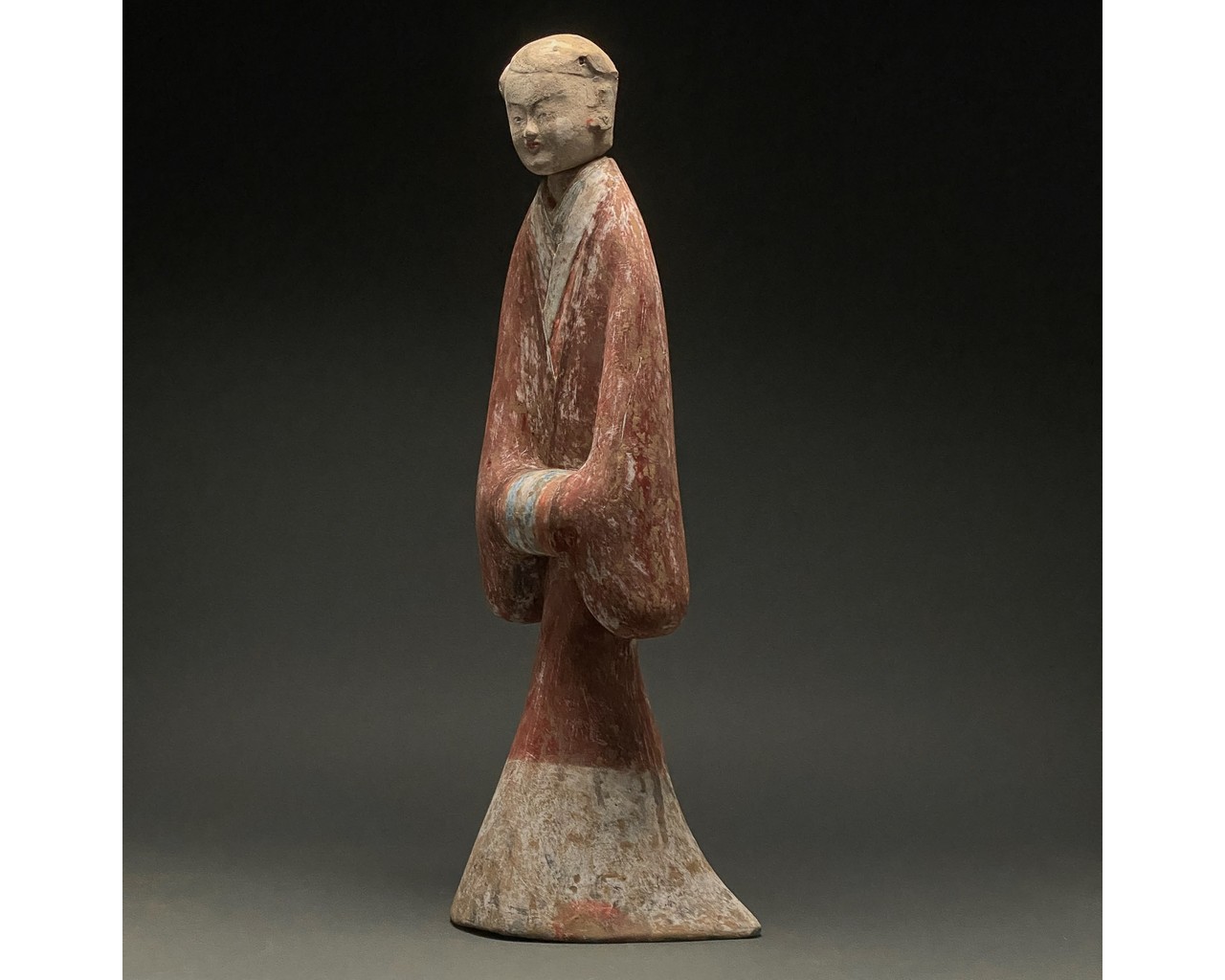 HUGE CHINESE HAN DYNASTY POTTERY LADY - TL TESTED - Image 2 of 7