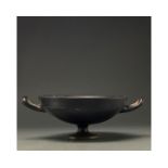 GREEK SOUTH ITALIAN FOOTED KYLIX WITH HANDLES