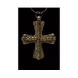 CRUSADERS ERA SILVER DECORATED CROSS PENDANT