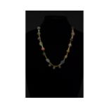 ROMAN GLASS AND STONE BEADED NECKLACE - WEARABLE