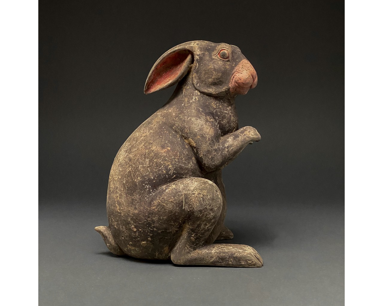 CHINA, HAN DYNASTY POTTERY RABBIT- TL TESTED - Image 2 of 7