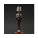 EGYPTIAN BRONZE FIGURE OF OSIRIS -EX BRANTLEY EUBANKS COLLCTION