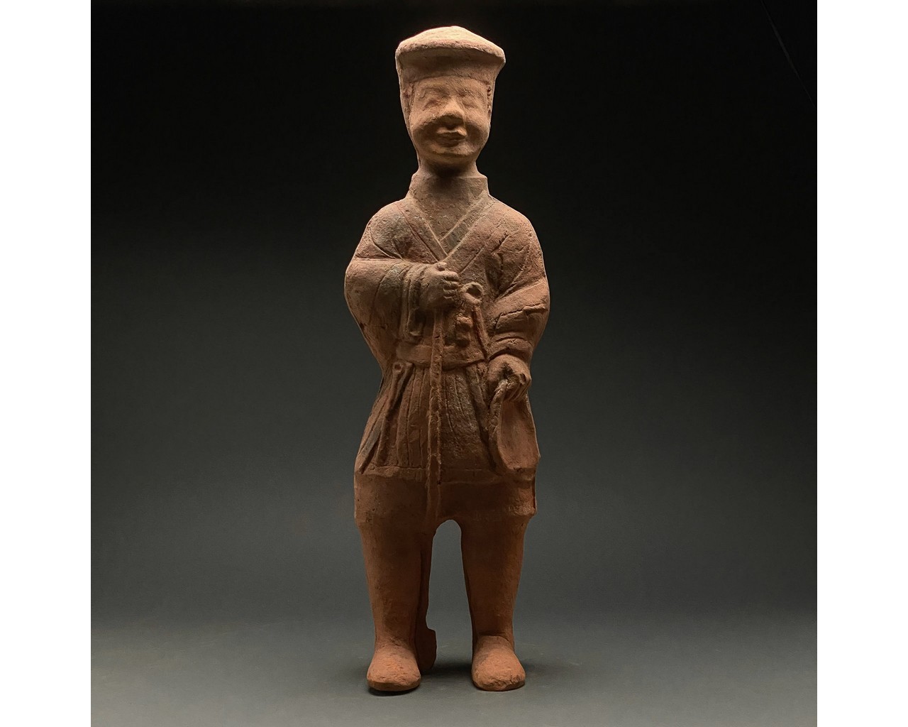 CHINA, HAN DYNASTY POTTERY ATTENDANT FIGURE - TL TESTED - Image 2 of 6