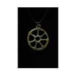 BRONZE AGE WHEEL PENDANT