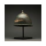 RARE ROMAN MONTEFORTINO GILDED BRONZE HELMET - XRF TESTED-EX GUNTHER FREUDENBERGER COLLECTION