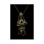 AMLASH BRONZE FERTILITY PENDANT - FEMALE WITH BABY