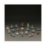 COLLECTION OF 20 ROMAN, SASANAIN AND ISLAMIC GLASS VESSELS