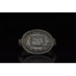 ROMAN SILVERED BRONZE DECORATED RING