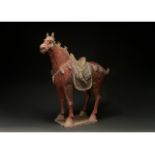 CHINA, HUGE TANG DYNASTY POTTERY HORSE - TL TESTED