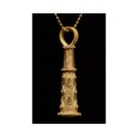 ROMAN GOLD CLUB OF HERCULES PENDANT