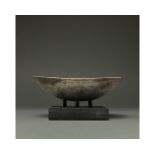 BEAUTIFUL SASSANIAN SILVER BOAT SHAPED VESSEL