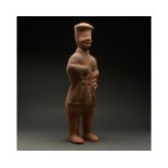 CHINA, HAN DYNASTY POTTERY ATTENDANT FIGURE - TL TESTED