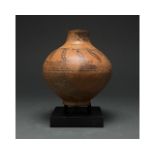 UNUSUAL CANAANITE PAINTED POTTERY VESSEL