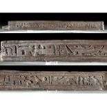 EGYPTIAN INSCRIBED WOODEN COFFIN FRAGMENT