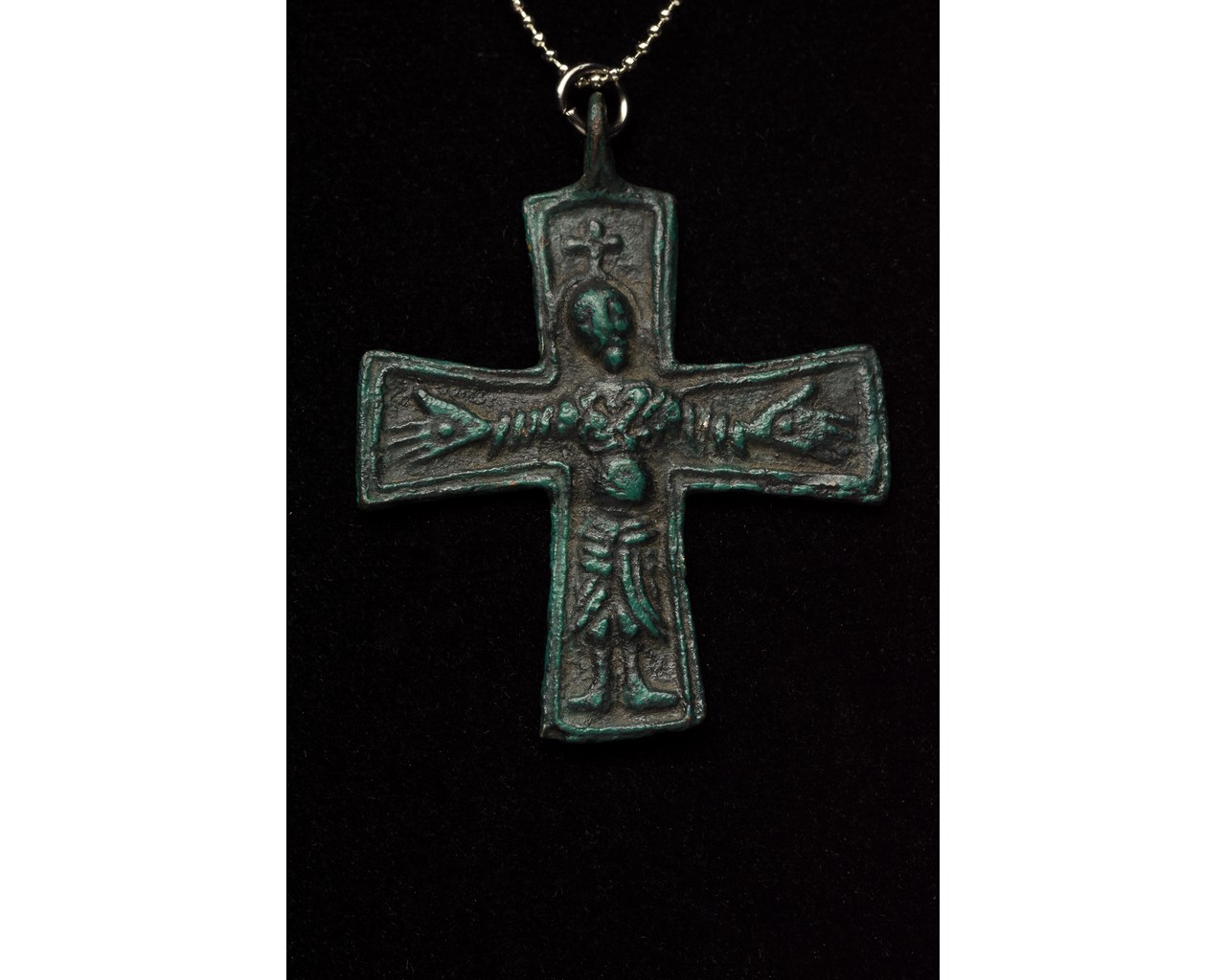 VIKING AGE CROSS PENDANT WITH PSEUDO JESUS