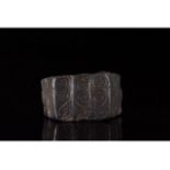 ROMAN SILVER DECORATED RING WITH LITUUS PATTERN