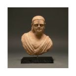 GANDHARA STUCCO FIGURE OF ASCETIC