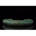 BRONZE AGE DECORATED BRACELET - STUNNING PATINA