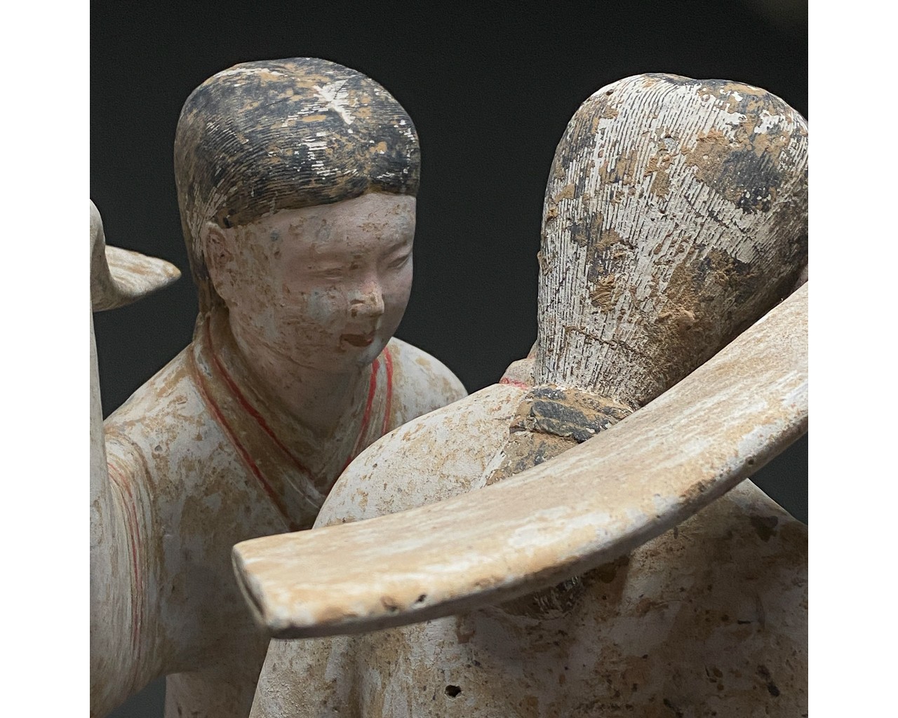 RARE PAIR OF CHINESE HAN DYNASTY DANCING LADIES - TL TESTED - Image 5 of 7