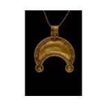 ROMAN GOLD LUNAR PENDANT