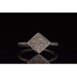 MEDIEVAL SILVER DECORATED RING