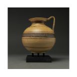 GREEK DAUNIAN TERRACOTTA VESSEL WITH HANDLE - LARGE SIZE