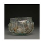 RARE ROMAN GLASS RIBBED JAR