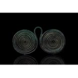 BRONZE AGE SPECTACLE COILED PENDANT