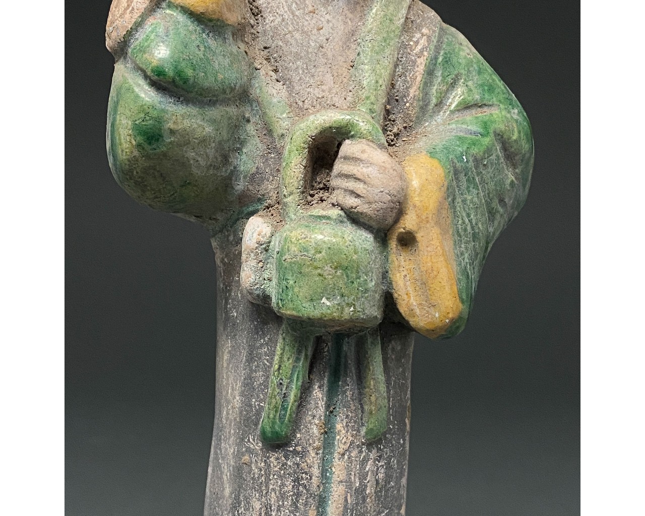 CHINA, MING DYNASTY GLAZED POTTERY LADY - Image 5 of 6