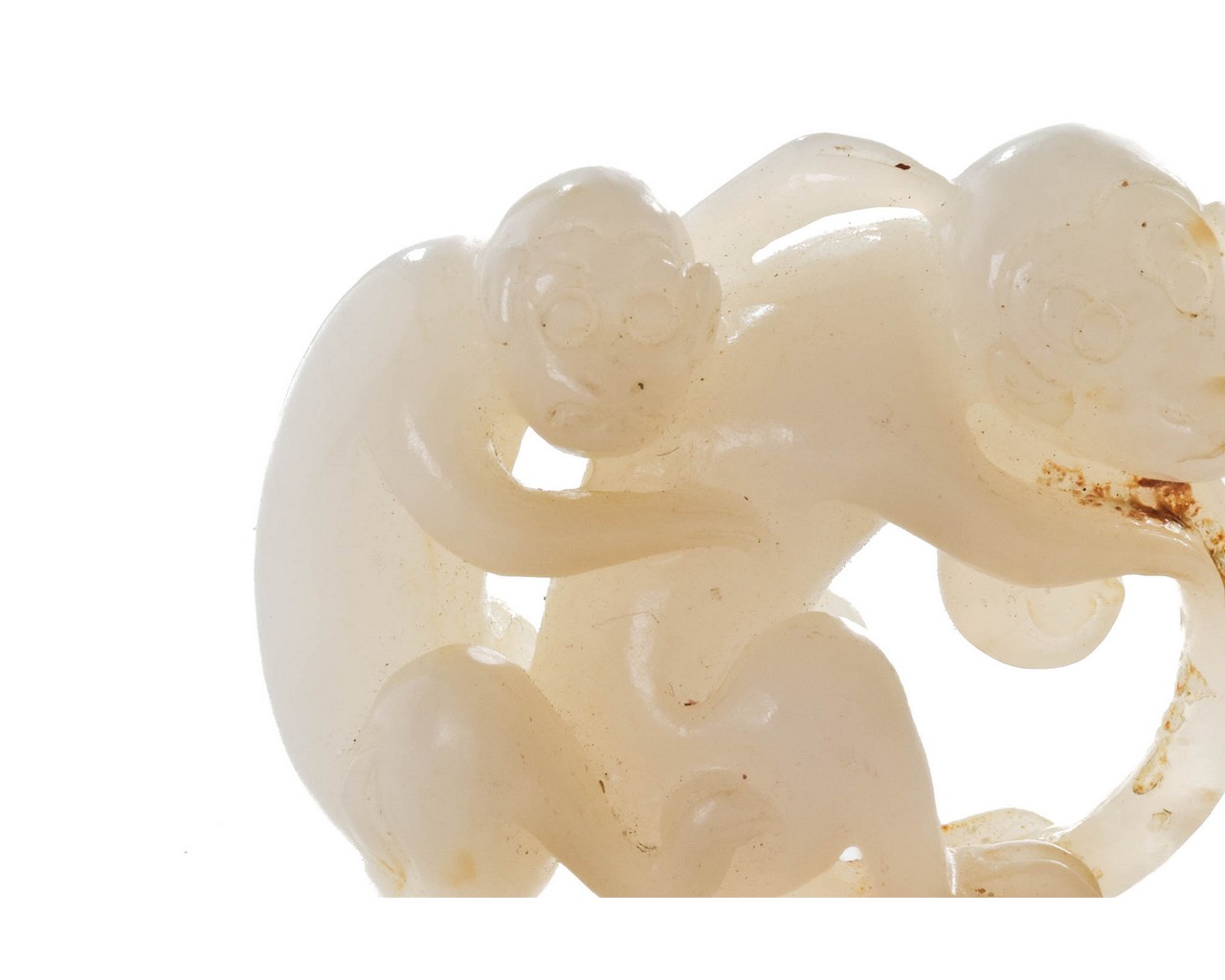 CHINESE JADE CARVED MONKEYS - Image 6 of 6