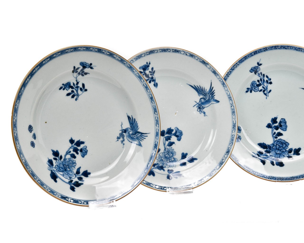 FIVE CHINESE BLUE AND WHITE PORCELAIN PLATES - Image 2 of 6