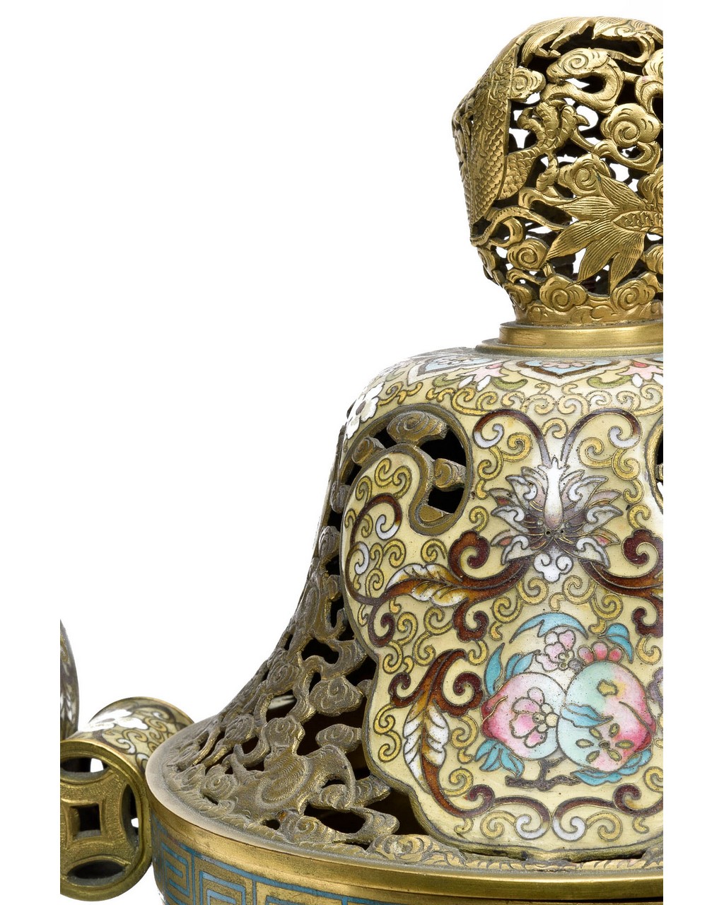 CHINESE ENAMELED BRONZE CENSER - Image 7 of 9