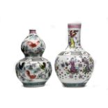 PAIR OF CHINESE DOUCAI PORCELAIN VASES